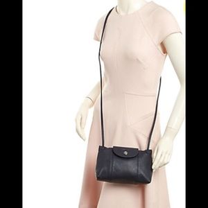 Navy Longchamp Le Pliage Cuir Leather Crossbody Navy Longchamp Le Pliage Cuir Leather Crossbody
